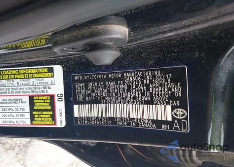 2017 Toyota Corolla Le from USA, damaged, VIN 2T1BURHE6HC853621